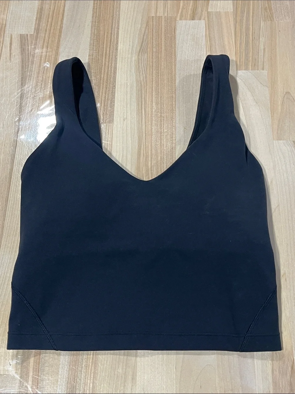 lululemon athletica Black V-Neck Cropped Sports Tank